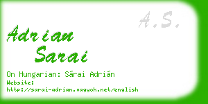adrian sarai business card